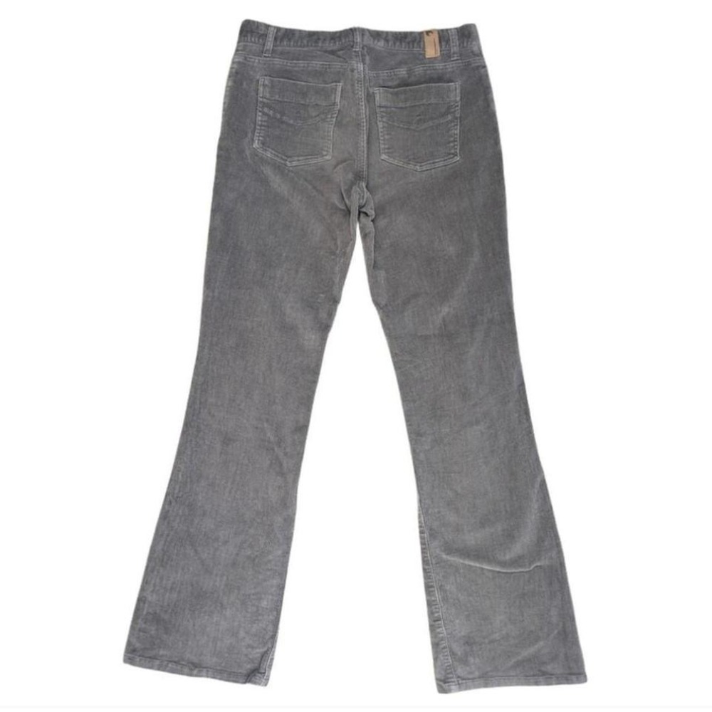 Bluenotes women's size 7 length 32 Grey Corduroy hiphugger Flared‎ pants Cotton